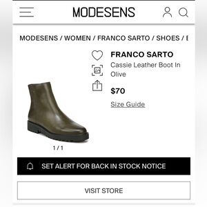 Franco Sarto 5M Cassie brown leather boots